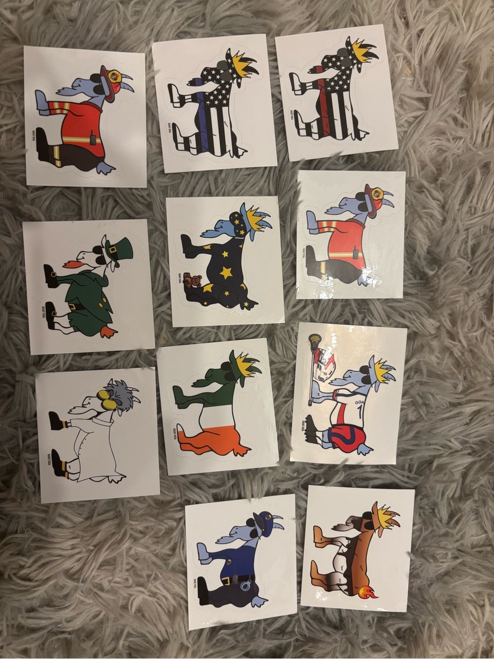 Bundle of 11 Goat USA stickers